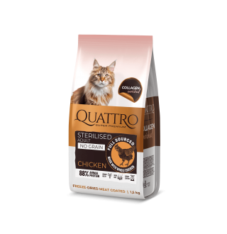 Quattro Cat Kitten Chicken беззерновий корм для кошенят з куркою 1,5 кг