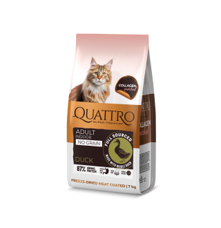 Quattro Cat Adult Duck беззерновий корм для дорослих котів від 1 року з качкою 7 кг