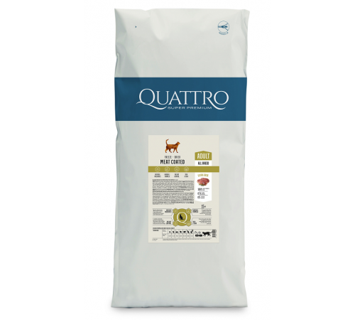 Quattro Cat Adult Duck корм для дорослих котів з качкою 15 кг