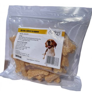 Ласощі для собак O`dog Rice Chicken Bones Рисові курячі кістки, 500г