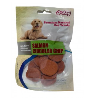 Ласощі для собак O`dog Salmon Circular Chip Круглі чіпси з лосося 4см, 100г