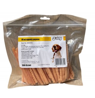 Ласощі для собак O`dog Soft Chicken Jerky Strips М’які курячі смужки 11см, 500г