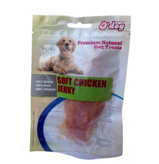 Ласощі для собак O`dog Soft Chicken Jerky Ніжне куряче м'ясо, 100г