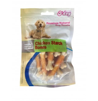 Ласощі для собак. O`dog Chicken &White CalciumBone Кістка з куркою та кальцієм 5см, 100г