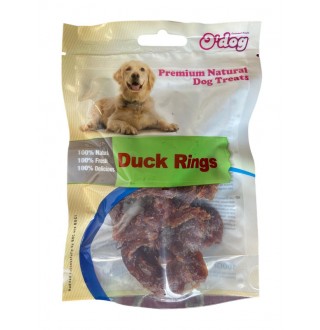 Ласощі для собак. O`dog Duck Ring Качине кільце 4-7см, 100г