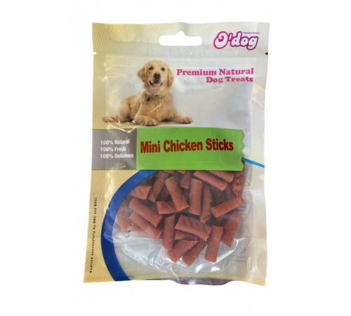 Ласощі для собак. O`dog Mini Chicken Sticks Міні Курячі палички 2,5см, 100г