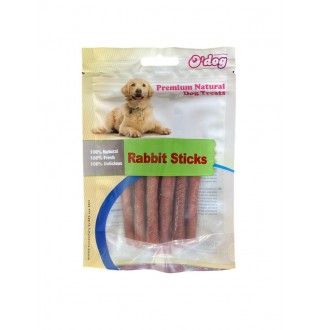 Ласощі для собак.O`dog Rabbit Sticks  Кролячі палички 13см, 100г