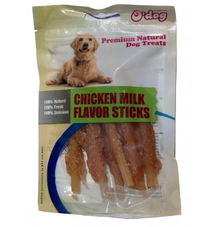 Ласощі для собак O`dog Chicken Milk Flavor Sticks Курячі палички зі смаком молока 12см, 100г