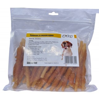 Ласощі для собак O`dog Chicken Milk Flavor Sticks Курячі палички зі смаком молока, 500г