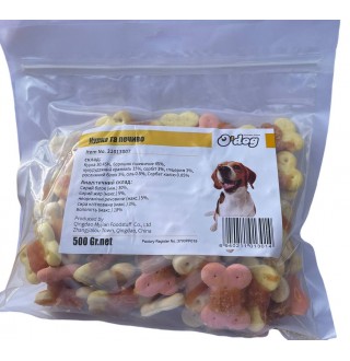 Ласощі для собак O`dog Chicken & Biscuit  Курка та печиво, 500г