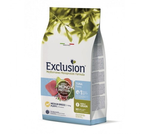 Exclusion Puppy Tuna Medium Breed корм для цуценят середніх порід з тунцем 12 кг