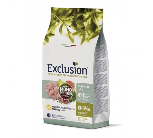 Exclusion Mature Chicken Medium&Large Breed корм для собак літнього віку середніх та великих порід з куркою 12 кг