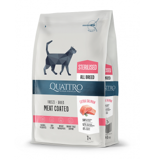 Quattro Cat Sterilized Salmon корм для стерилізованих котів з лососем 7 кг