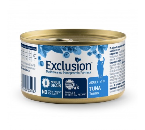 Exclusion Adult Tuna корм для дорослих котів всіх порід з тунцем 85 г