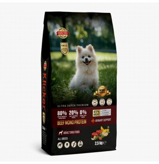 Klicker All Breed Adult Dog Beef Mono Protein Сухий холістик беззерновий корм для собак всіх порід з яловичиною, 2,5кг