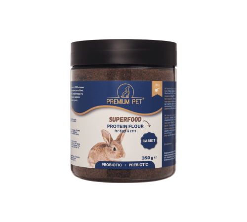 Premium Pet Протеїнове борошно для собак та котів з кроликом 350 г