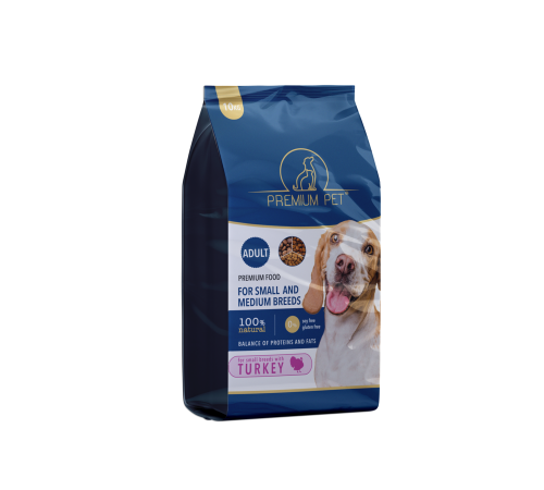 Premium Pet Повноцінний сухий корм з індичкою для собак малих порід 10кг