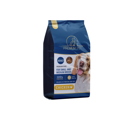 Premium Pet Повноцінний сухий корм з куркою для собак середніх та великих порід 10кг