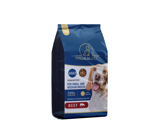 Premium Pet Повноцінний сухий корм з яловичиною для собак середніх і великих порід 10кг