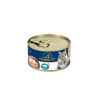 Premium Pet Повнораціонний корм для дорослих котів. Паштет м’ясний з рибою 100 г
