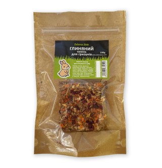 Zelena Zoo Глиняний камінь для гризунів з насінням, овочами і квітами 100 г