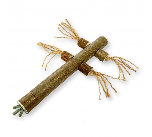 Zelena Zoo Жердинка з канатами і чурбачками 25 см