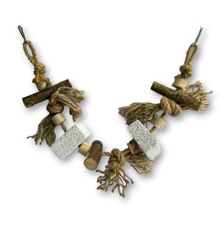 Zelena Zoo. Гойдалка з пемзою і джутовим канатом 42 см