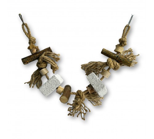 Zelena Zoo. Гойдалка з пемзою і джутовим канатом 42 см