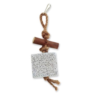 Zelena Zoo. Іграшка-Погризушка камінь-пемза на канаті 20 см