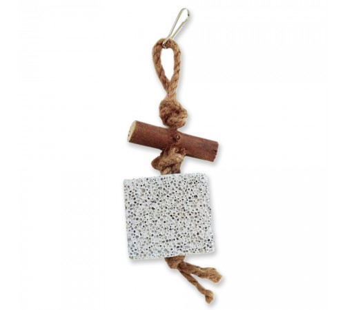 Zelena Zoo.  Іграшка-Погризушка камінь-пемза на канаті 20 см