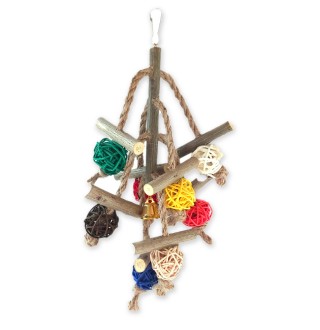 Zelena Zoo.Іграшка Восьминіг для папуг із дзвіночком 25 см