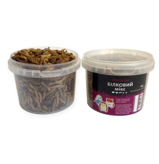 Zelena Zoo Білковий Мікс висушені комахи для птахів, гризунів 80 г