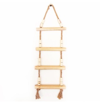 Zelena Zoo Драбинка з тростини для папуг 4 сходинки 50 см