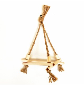 Zelena Zoo Гойдалка з тростини Трикутник з дзвіночком 25 см