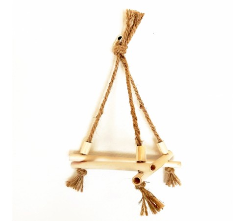 Zelena Zoo Гойдалка з тростини Трикутник з дзвіночком 25 см