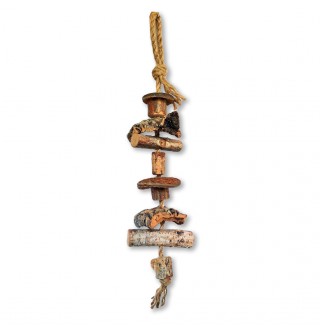 Zelena Zoo Іграшка для папуг з кокосом і люфою 32 см