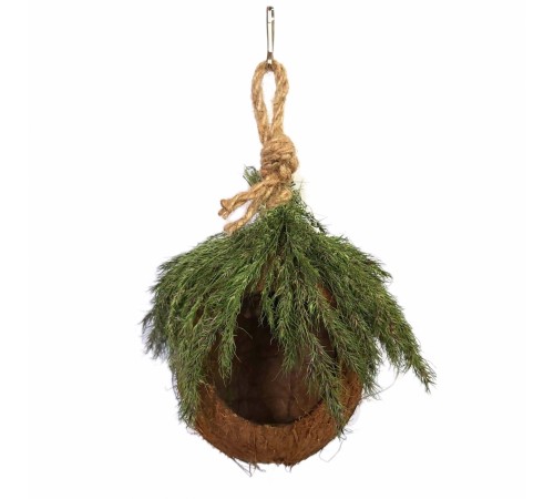 Zelena Zoo.Будиночок Бунгало із кокоса для пташок і гризунів