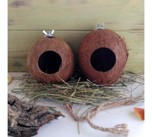 Zelena Zoo.Будиночок із Кокоса для пташок і гризунів