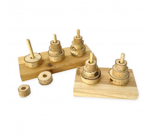 Zelena Zoo Розвиваюча іграшка Пірамідка-2 для папуг та гризунів