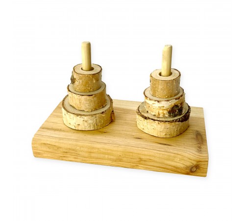 Zelena Zoo Розвиваюча іграшка Пірамідка-2 для папуг та гризунів