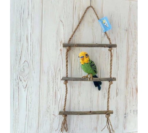 Zelena Zoo.Драбинка-гойдалка для папуг і пташок 45 см