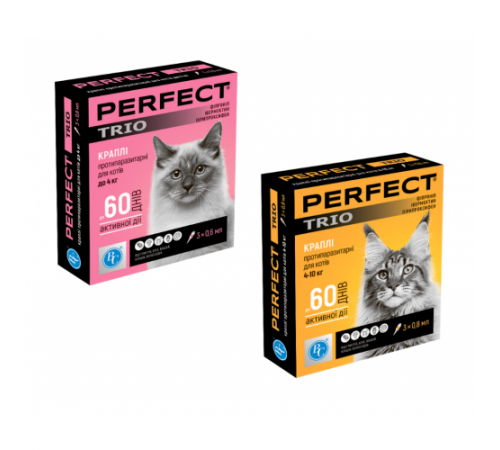 Ветсинтез. Краплі PerFect TRIO для котів до 4 кг 0,6 мл