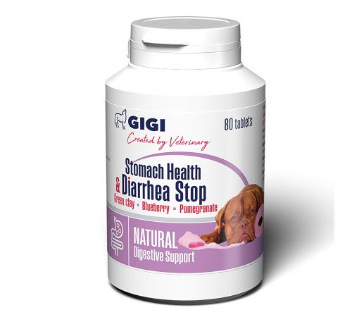 GiGi Stomach Health & Diarrhea Stop N80 (tab) / Стомач Хелс & Діарея Стоп N80 (таб) (1табл. на 10кг)