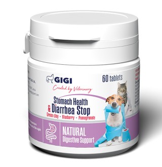 GiGi Stomach Health & Diarrhea Stop N60 (tab) / Стомач Хелс & Діарея Стоп N60 (таб) (1табл. на 2кг)