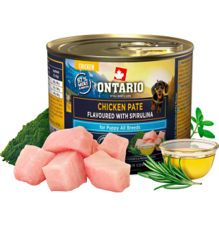 Ontario CAN Adult Beef Pate with Spirulina.Вологий корм для собак з яловичини зі смаком спіруліни, банка 200 г