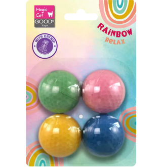 Magic Cat Rainbow Relax Іграшка пінопластова кулька 4 см мікс кольорів 4 шт.