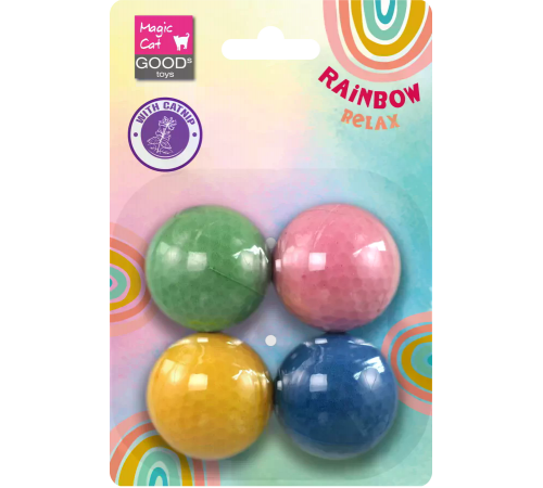 Magic Cat Rainbow Relax Іграшка пінопластова кулька 4 см мікс кольорів 4 шт.