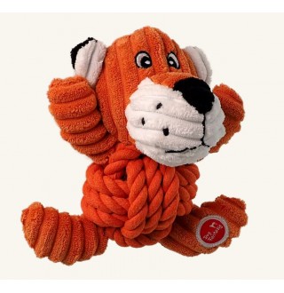 Dog Fantasy Іграшка для собак Safari тигр з вузлом 18см