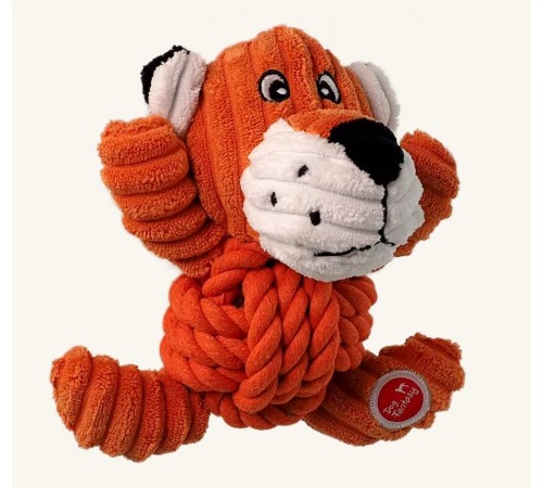 Dog Fantasy Іграшка для собак Safari тигр з вузлом 18см