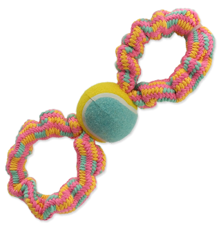 Dog Fantasy Банджі вісімка з тенісний м'ячем, 27см